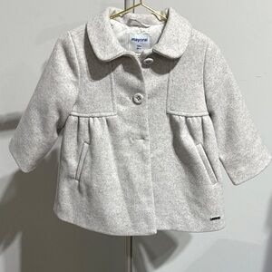 Mayoral Light Gray Pea Coat for Kids